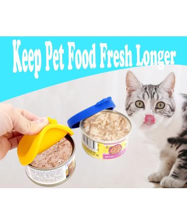 COMTIM Small Cat Food Can Lids - 2 Pack Silicone Covers for 3 oz Cans - Blue/Green - Buy Online on SooperMarket.com