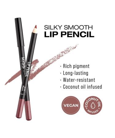 kiss new york Professional Slim Lip Pencil - Creamy Soft Lip Liner for Smooth & Long-Lasting Mauve Lip Color - Water-Resistant Lip Crayon for Natural Lip Makeup - Buy Online on SooperMarket.com