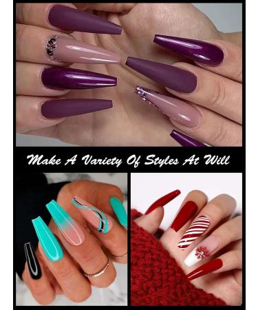 EBANKU 120 PCS Clear Dual Nail Forms - Acrylic Stiletto Nail Extension Tools | Salon-Quality Nails Design - Buy Online on SooperMarket.com