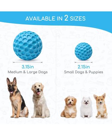 Nobleza Indestructible Dog Ball - 8cm Natural Rubber Squeaky Interactive Toy for Dogs | Robust & Durable - Buy Online on SooperMarket.com