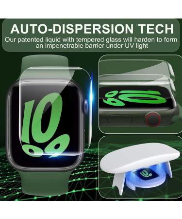 Flokinice Apple Watch Series 8/7 45mm Screen Protector - 2 Pack | Anti-Fog, Waterproof, Tempered Glass | Full Coverage, Scratch-Hide Tech - Buy Online on SooperMarket.com