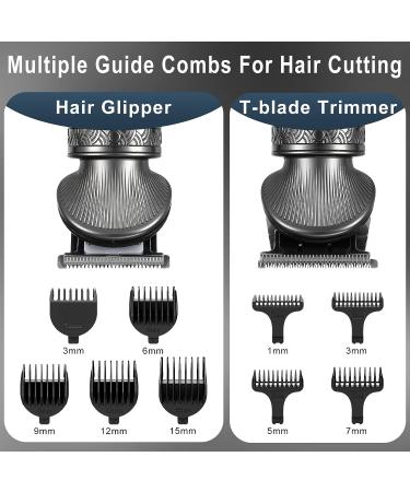 Hatteker 6-in-1 Professional Beard Trimmer Kit for Men - Cordless Hair Clipper and Grooming Set - Buy Online on SooperMarket.com