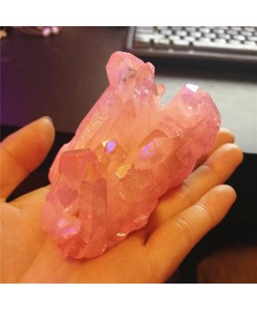3pcs Rose Quartz Natural Stones and Minerals Gemstone Cluster Home Decoration Feng Shui Crystal Crafts Crystal Cluster Talla nica Crystal 450-500g - Buy Online on SooperMarket.com