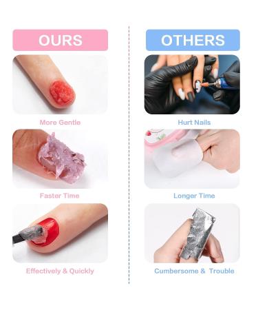 Besnel Gel Nail Polish Remover 5 Pack - Professional Non-Irritating Formula with Nail File, Cuticle Pusher - Quick, Easy Gel Polish Removal without Foil Soaking - 1 Fl Oz - Buy Online on SooperMarket.com