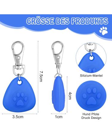 5-Piece Silicone Dog LED Light Keychain | Waterproof Security Pet Lights for Dogs & Cats 3 Flashing Modes - Buy Online on SooperMarket.com