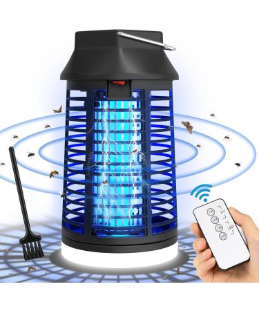 Insect shell electrical mosquito trap 15W 4200V fly trap Electrical UV mosquito lamp with LED light and remote control insect catchers fly traps Insect trap for inside and eaves black4