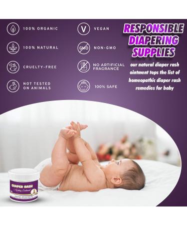 Natrulo All Natural Diaper Rash Healing Ointment 2oz - Hypoallergenic Organic Butt Balm for Quick Itch Relief - Soothing Vegan Bum Lotion for Baby, Kids, Adults - Buy Online on SooperMarket.com