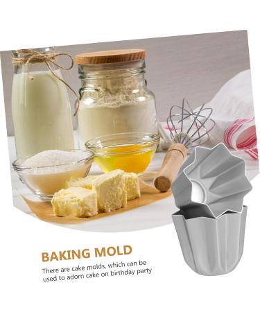 ABOOFAN 2pcs Octagonal Cake Mold Cupcake Molds DIY Cake Mold Fondant Mould Tray 3D Pie Pastry Aluminum Alloy - Buy Online on SooperMarket.com
