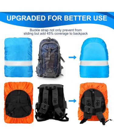6 Pcs Woanger Waterproof Rain Cover for 20-60 L Backpacks | Ultralight, Reflective Strip, Adjustable Buckle | Ideal for Hiking, Camping, Cycling - Buy Online on SooperMarket.com