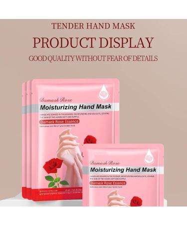 Shefave Moisturising Gloves Hand Mask 3 Pairs - Repair, Whiten, and Anti-Age | Intense Skin Nutrition Hand Cream Mask - Rose Flavor - Buy Online on SooperMarket.com