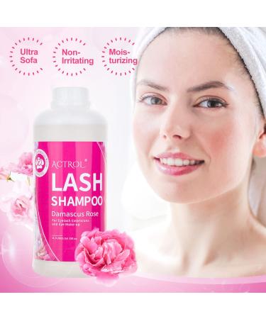 Rose Eyelash Extension Cleanser 1L - Professional Foaming Shampoo for Natural Lash Care - Paraben & Sulfate Free - 33.8 Fl Oz - Buy Online on SooperMarket.com