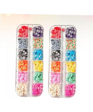 Healeved 2 Boxes 12 Polymer Clay Sequins Lemon Nail Art Fruit Nail Sequins Nail Decorations for Nail Art Nails Decoration Nail Art Accessories Nail Stickers Soft Pottery 3d The Flowers - Buy Online on SooperMarket.com