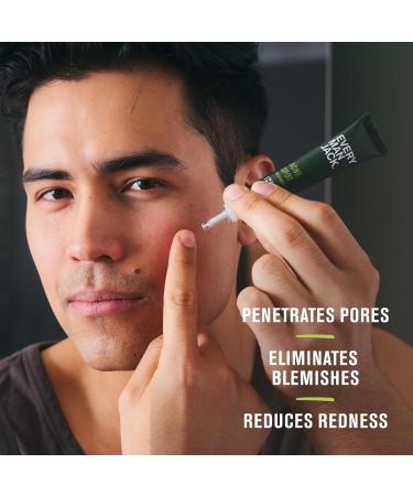 Every Man Jack Acne Spot Treatment - Maximum Strength Skin Clearing Serum with 2% Salicylic Acid & Activated Charcoal - Target Acne Blemishes & Redness - Fast Absorbing 0.5oz (Pack of 1 - Buy Online on SooperMarket.com