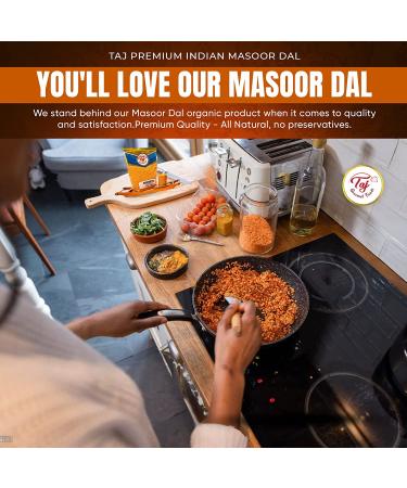 TAJ Premium Indian Masoor Dal Red Lentils - 4 lbs Jar - Buy Online on SooperMarket.com