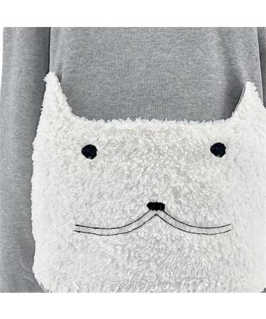Women Cute Cat Ear Hoodies Pet Carrier Sweatershirt Puppy Kitten Pouch Jumper Long Sleeve Pullover Tops XL White - Buy Online on SooperMarket.com