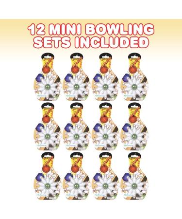 ArtCreativity Mini Bowling Game Set - Tabletop Bowling Set for Kids and Adults - 12 Sets with Pins, Marble Bowling Ball - Perfect Party Favors and Goodie Bag Fillers - Buy Online on SooperMarket.com