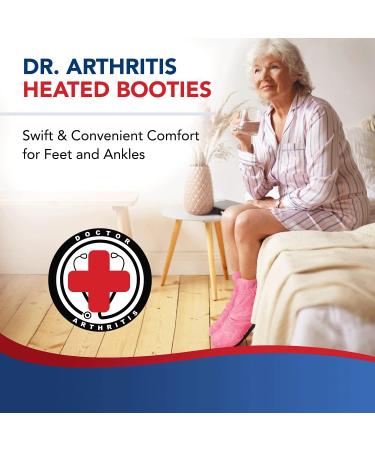 Doctor Developed Heated Booties - Foot Warmers for Women & Men - Heat Therapy Socks with Microwavable Heating Pad - Pink - One Size - Buy Online on SooperMarket.com
