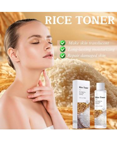 Trendyfave Rice Toner for Face Skincare Rice Water Sooths Skin Anti-Wrinkle Care Natural Rice Face Hydrating Toner Natural Glow Essence Toning Solution with Rice Extract for All Skin Type - Buy Online on SooperMarket.com