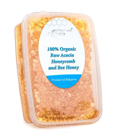 300 g Organic Raw Acacia Honeycomb Natural Pure Fresh Directly from The hive Handmade Absolutely Real Product. (300) 300 g (Pack of 1)