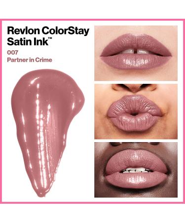 Revlon ColorStay Satin Ink Liquid Lipstick in Partner in Crime - Longwear Lip Color for Spooky Halloween Makeup - Buy Online on SooperMarket.com