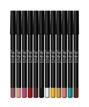 IS'MINE Matte & Shimmer Lip Liner Pencil Set - 12 Assorted Colors | Waterproof & Longwear Lip Makeup | Ultra Fine Soft Pencils - Buy Online on SooperMarket.com