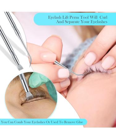 Chumia Eyelash Lift Perm Tool Set - 2 Stainless Steel Lash Separator & Tint Rods for Eyelash & Eyebrow Perming Curling & Extensions - Premium Silver Tools - Buy Online on SooperMarket.com