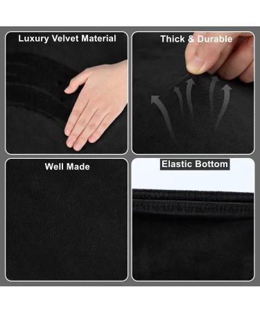 Stretch Velvet Toilet Lid Cover and Toilet Tank Lid Cover  Bathroom Super Soft Toilet Lid Cover Set Luxury Velvet Plush  with Elastic Bottom  Machine Wash  Black - Buy Online on SooperMarket.com