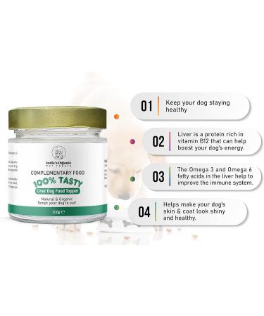 100% Tasty Liver dog food topper-Fussy Eaters-Enhance your dogs mealtime-Great for lickimats-In a 200g Glass Jar - Buy Online on SooperMarket.com