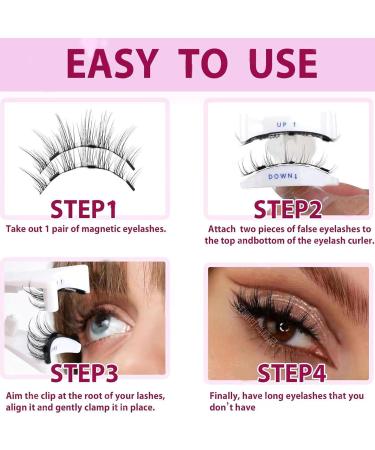 2 Pairs Reusable Magnetic Eyelashes Wispy Sandwich Magnetic Eyelashes without Eyeliner Magnetic Eyelashes Natural Look Magnetic Lashes Kit with Applicator Magnetic Cat Eye Lashes for Beginners - Buy Online on SooperMarket.com