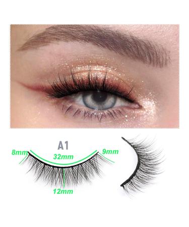 10 Styles Variety Pack Faux Mink Lashes 12mm-14mm - 10 Pairs Natural Look False Eyelashes - Handmade, Reusable, 3D Wispies for Small Faces - EMEDA - Buy Online on SooperMarket.com