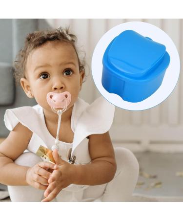 Denture Box Retainer Case Denture Storage Bath Box Denture Holder Box Cleaning Box Lightweight and Portable Cleaning Box with Filter (M Blue) M Blue - Buy Online on SooperMarket.com
