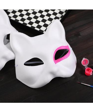 Buy Holidyoyo Unmalte Cat Masks - 30 Blank Half Masks for DIY Halloween & Parties | Customizable Paintable Masquerade Masks - Buy Online on SooperMarket.com