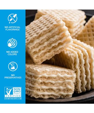 Loacker Quadratini Vanilla Wafer Cookies | 6-Pack | Crispy Mini Wafers with Vanilla Cream | Perfect Snack & Dessert | Non-GMO & No Artificial Flavors - Buy Online on SooperMarket.com