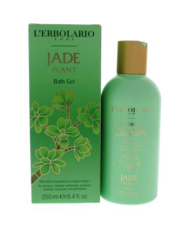 L'Erbolario Jade Plant Bath Gel - Green And Floral Fragrance - Gentle Formula - Has Effective Moisturizing And Protective Properties - Suitable For Even The Most Delicate Skin - Paraben Free - 8.4 Oz