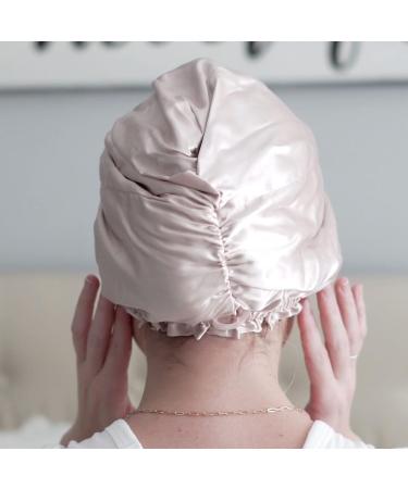100% Mulberry Silk Sleep Cap | Breathable 2-Layer Night Bonnet for Haircare | Pink Nightcap - Buy Online on SooperMarket.com