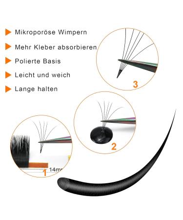 Shop Self-Fleed Easy Fan Lashes - .03/.07/.10 Volume Technology C D Curl Wimpernextension 12mm C-0.05 | International Shipping Available - Buy Online on SooperMarket.com
