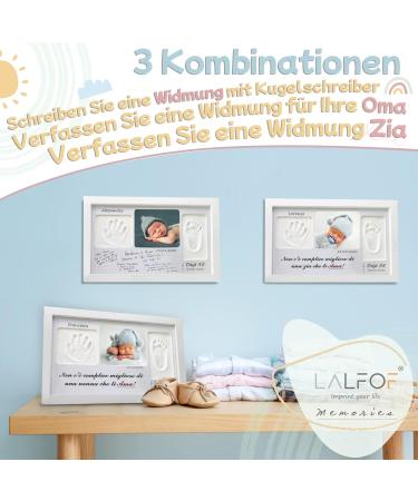 LALFOF Customizable Baby Footprint & Handprint Frame - Dermatologically Tested Memory Set - Buy Online on SooperMarket.com