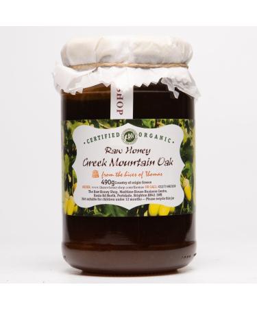 Thomas's Raw Greek Organic Mountain Oak Honey |Antibacterial Mountain Honey |Thick & Unpasteurised |Single Origin |The Raw Honey Shop |(490g)