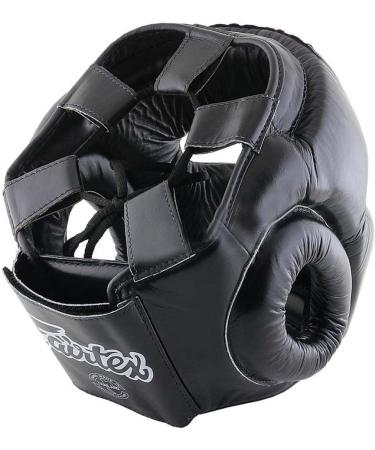 Fairtex HG3 Black Head Guard - Premium MMA Muay Thai Head Protection | Thai Boxing XL - Buy Online on SooperMarket.com