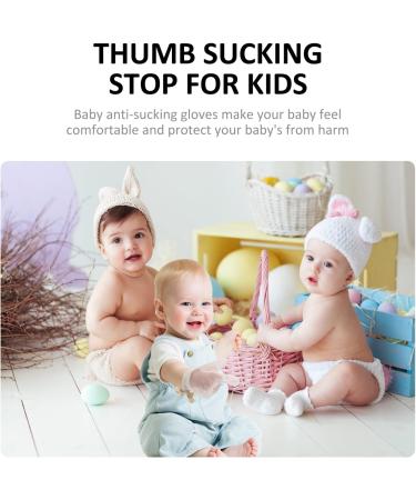 Healvian Baby Stop Thumb Sucking Mittens - 1 Pair | Infant Finger Thumb Protector Gloves for Kids | No Scratch, Breathable, Nail Tools Included - Buy Online on SooperMarket.com