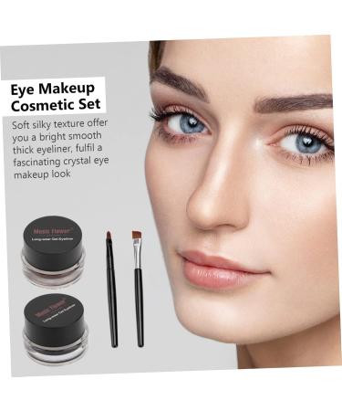 KALLORY 2pcs Black Waterproof Eyeliner Smudge Proof Eyeliner Eye Shadow Cream Eyeshadow Gel Water Proof 1 count (Pack of 1) As Shown - Buy Online on SooperMarket.com