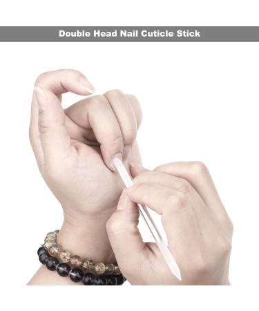 Glamne Glass Nail File Set with Cuticle Pusher Stick & Case - Nail Buffer Shiner for Natural Nails - Buy Online on SooperMarket.com