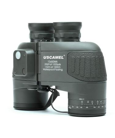 USCAMEL 10X50 Marine Binoculars for Adults with Rangefinder Compass, Waterproof Marine Binoculars for Sailing Boating Fishing