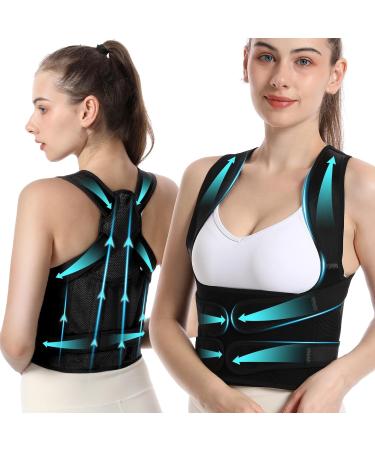 Posture Corrector Women and Men Back Brace for Men and Women Rotate button adjustment Shoulder Straightener Back Support Spine Scoliosis Posture Hunchback Hump Thoracic Spine Corrector(Medium)