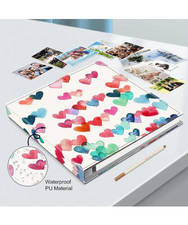 Fintie Self-Adhesive Photo Album | 60 Sticky Pages | Metallic Pen | DIY Scrapbook for 3x5, 4x6, 5x7, 6x8, 8x10 Pictures | Family, Wedding, Anniversary | Raining Hearts Design - Buy Online on SooperMarket.com