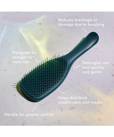 Tangle Teezer The World Detangler Hairbrush - Ideal for Wet & Dry Hair | All Hair Types | Reduces Nodes & Breakage | Green Jungle - Buy Online on SooperMarket.com