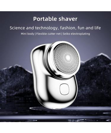 Portable Electric Razor for Men - USB Rechargeable Mini Shaver for Travel & Home - One Button Operation - Perfect Gift (Blue - Buy Online on SooperMarket.com