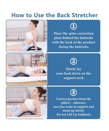 UniForU Back Stretcher Lumbar Stretcher Multi-Level Lumbar Stretching Device with Accupressure Points (Blue) - Buy Online on SooperMarket.com
