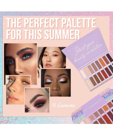 Best Pro Eyeshadow Palette Matte - 16 Highly Pigmented Vegan Shades for Warm Natural Smoky Eye Makeup - Buy Online on SooperMarket.com