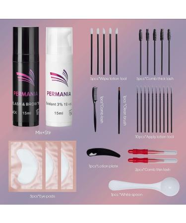 PERMANIA Rich Black Eyelash & Brow Color Kit - Professional Eyebrow Coloring for Natural Makeup at Home - Buy Online on SooperMarket.com